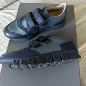 Versace youth, shoe, navy blue